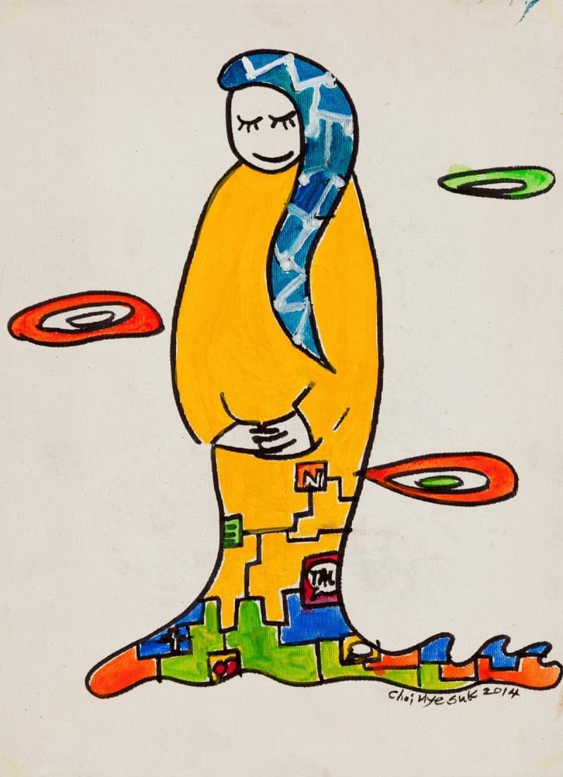 나의 심상 속 세상 III-I · 캔버스에 혼합 매체 · 33 X 24cm · 2014 (출처= 롯데갤러리 일산)