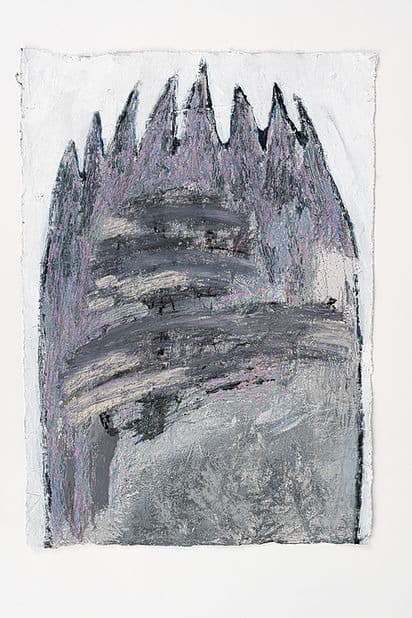 빈 뿔, 세 가지 이유 - 최영진 · 장지에 철부식 페인트, 혼합재료 · 38 x 50cm · 2021 (출처= 공간사일삼)