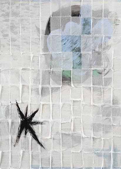 이름 없는 시작_씨앗 - 목지윤 · 책 페이지에 순지, 먹, 색연필, 아크릴 · 115 x 160 cm · 2020 (출처= 공간사일삼)