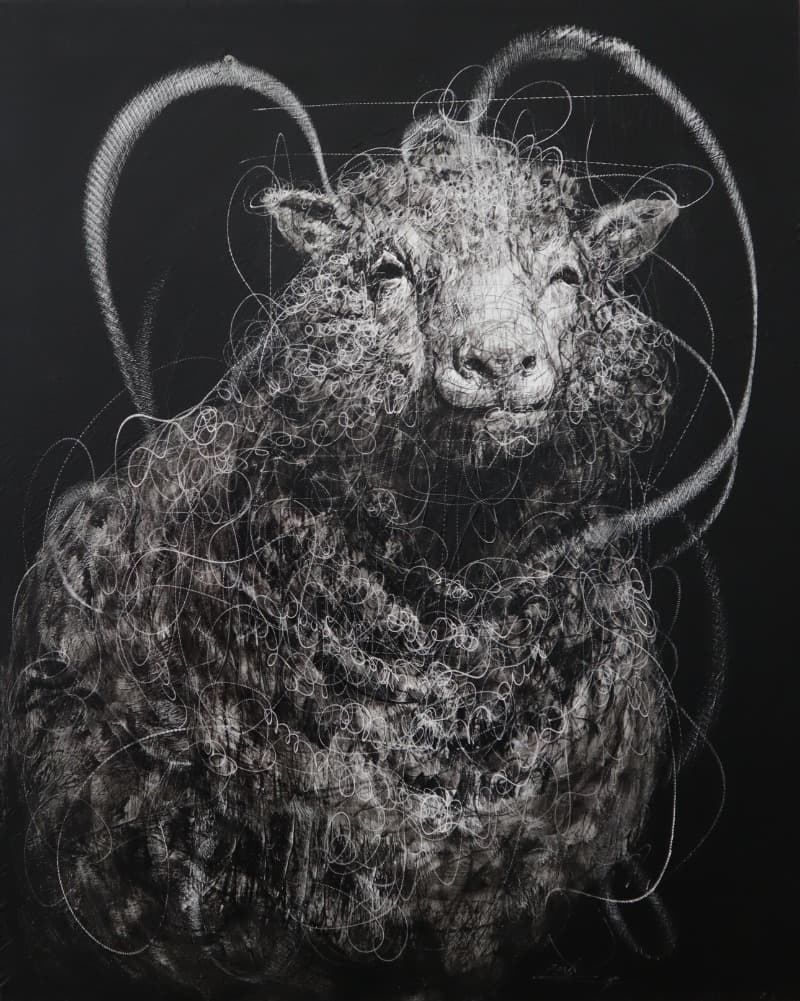 양 · oil on canvas · 80.3x100cm · 2007~2021(이미지 제공 = 이상원 미술관) · Sheep · Oil on canvas.