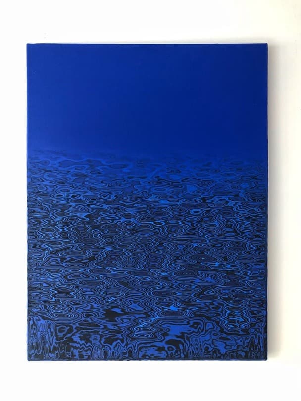 장광범_Reflet. B. · Acrylic on canvas, sanding · 80 x 60cm · 2019 (출처= 갤러리조은) · Reflet. B. · Acrylic on canvas, sanding