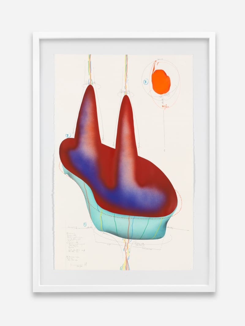 Immersion II (8) · ink, Indian ink, gold leaf, pastel, oil crayon, pencil on paper, framed · 102 x 66 cm · 2018 (출처= P21) · Immersion II (8) · ink, Indian ink, gold leaf, pastel, oil crayon, pencil on paper, framed