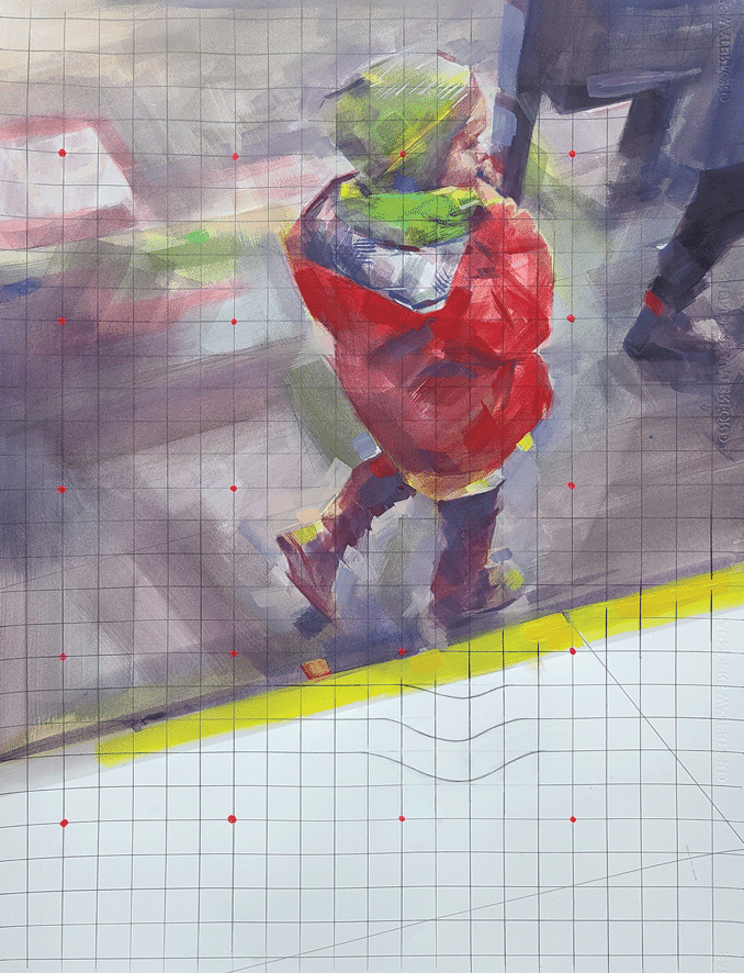 Following Me! 01 · gouache on paper · 75x56cm · 2021 (출처= 갤러리도스) · Following Me! 01 · gouache on paper