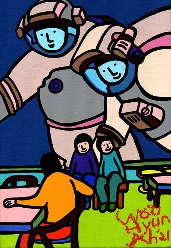 우주 · Acrylic on canvas · 2021 (출처= NC 강서점 이랜드갤러리 아트로)