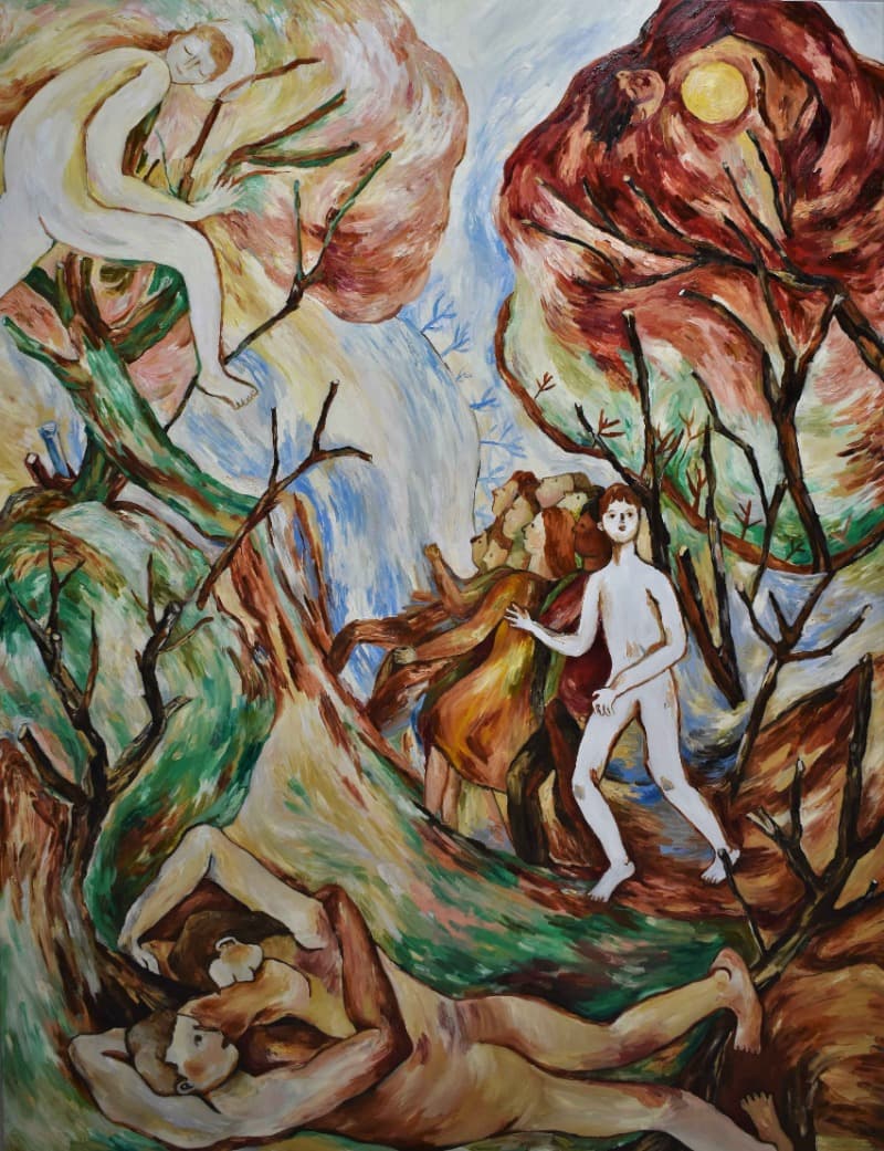 길 위의 사랑 · oil on canvas · 145.5x112.2cm · 2021 (이미지 제공 = 갤러리 너트)