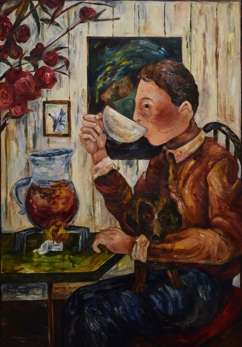 차마시는 그림 · oil on canvas · 73x51cm · 2020 (이미지 제공 = 갤러리 너트)
