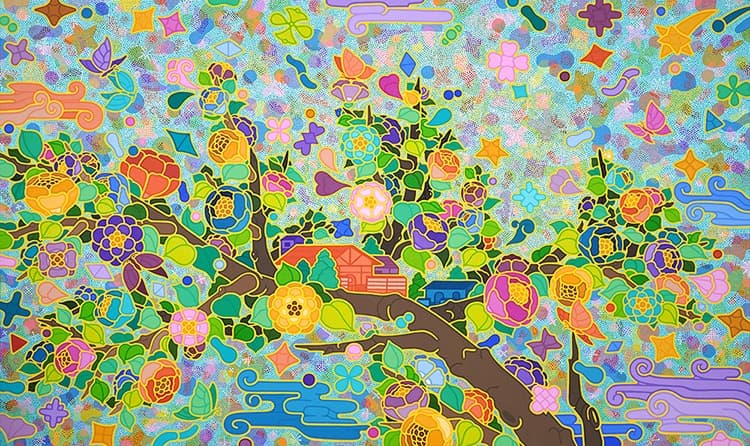 자유소생도 119 · 캔버스에 아크릴 · 162.2cm x 97cm · 2021 (이미지 제공 = 스페이스 엄) · Acrylic on canvas