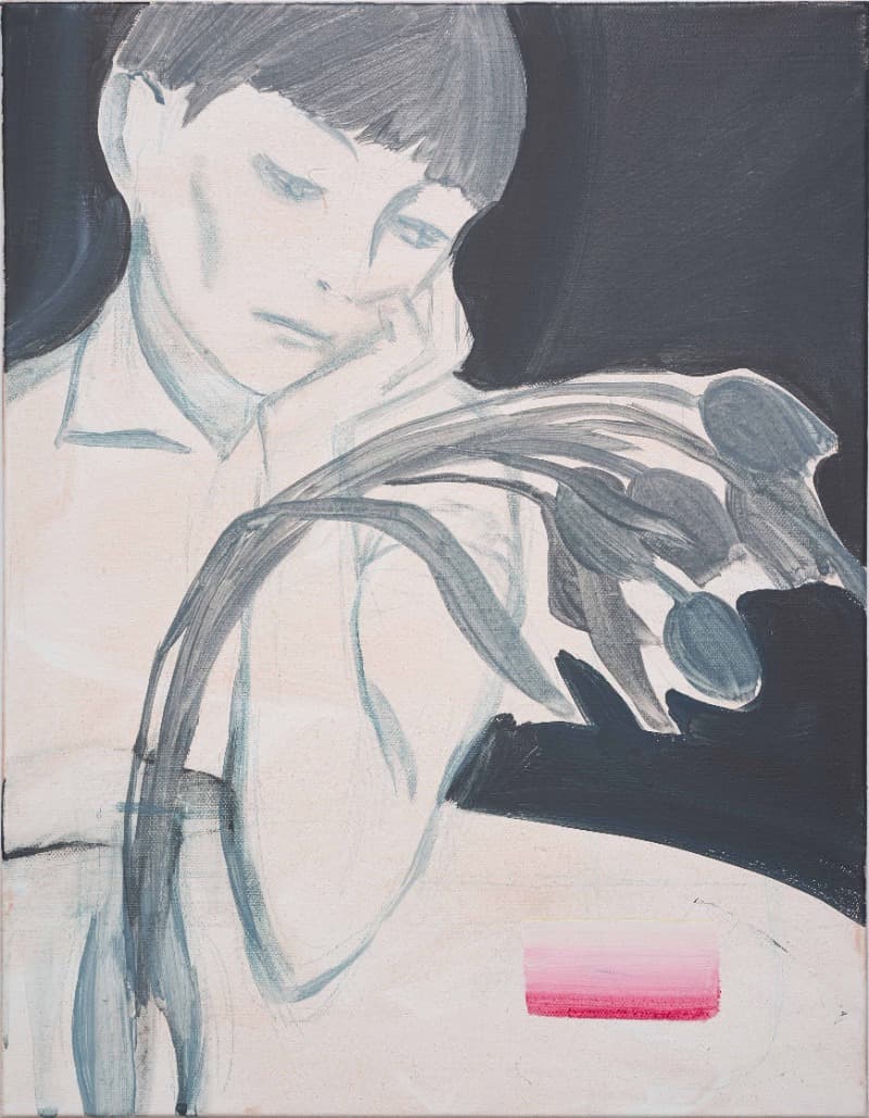 Achromatic · acrylic on canvas · 40.9x31.8cm · 2021 (이미지 제공 = 김주눈) · Achromatic · acrylic on canvas