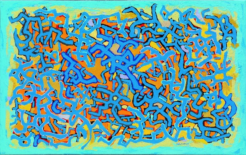 길을 걷다 · 혼합재료(아크릴) · 72.5 x 117 cm · 2020 (출처=국윤미술관) · mixed media (Acrylic)