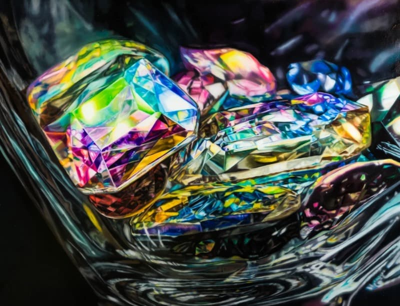 Plastic Diamond · oil on canvas · 116.8×91cm · 2021 (이미지 출처 = 이길이구갤러리) · Plastic Diamond · oil on canvas