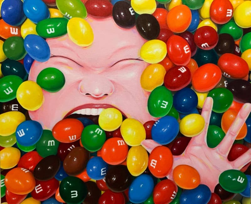 Drowning No.3 · Acrylic on canvas · 60.4x72.6cm · 2020 (이미지 제공 = 갤러리 너트) · Drowning No.3 · Acrylic on canvas