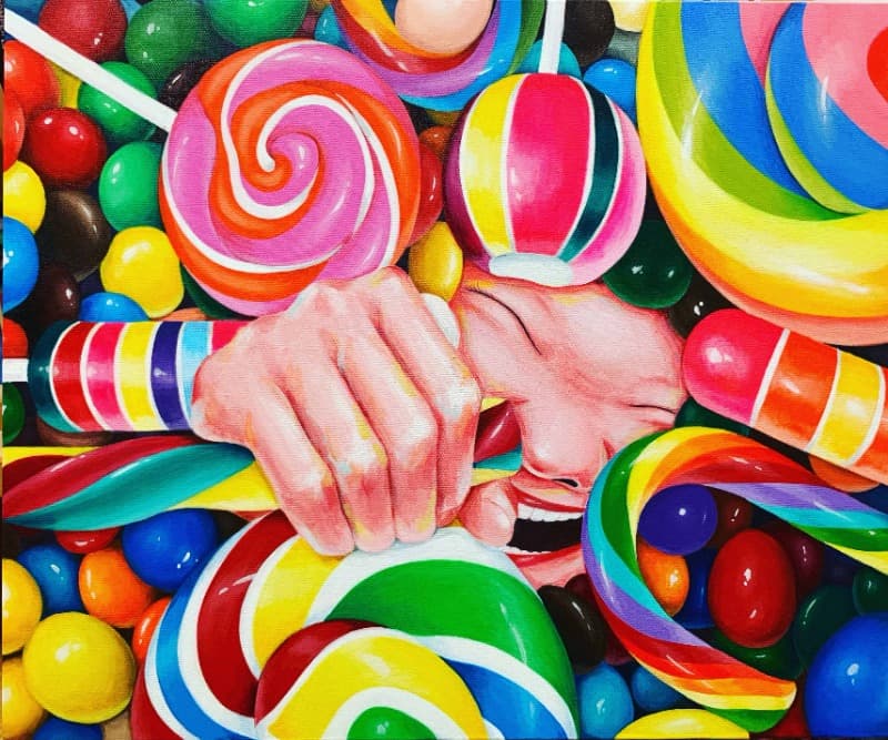 Sweet Year · acrylic on canvas · 46x38cm · 2021 (이미지 제공 = 갤러리 너트) · Sweet Year · acrylic on canvas