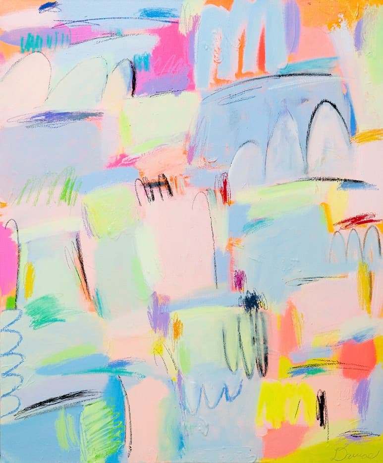 Impression · 캔버스에 아크릴, 오일파스텔 · 60.6 x 72.7 cm · 2020 (출처=갤러리일호) · Impression · acrylic and oil pastel on canvas