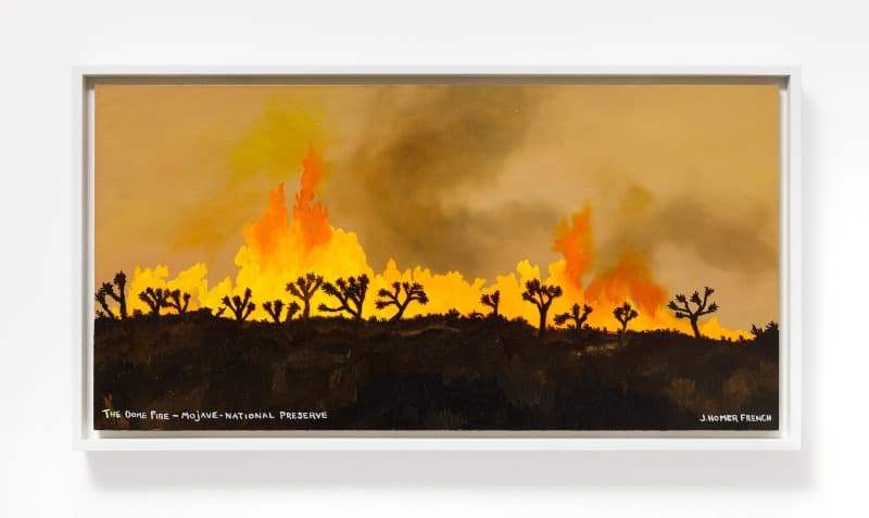 The Dome Fire – Mojave- National Preserve · Oil on plywood · 2021 (출처= Various Small Fires) · The Dome Fire – Mojave- National Preserve · Oil on plywood