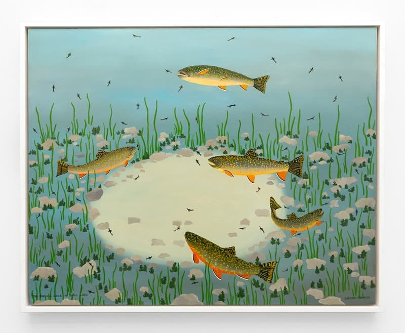 The Brookie Hole in Gull Lake · Oil on plywood · 60.96 x 76.2 cm · 2020 (출처= Various Small Fires) · The Brookie Hole in Gull Lake · Oil on plywood
