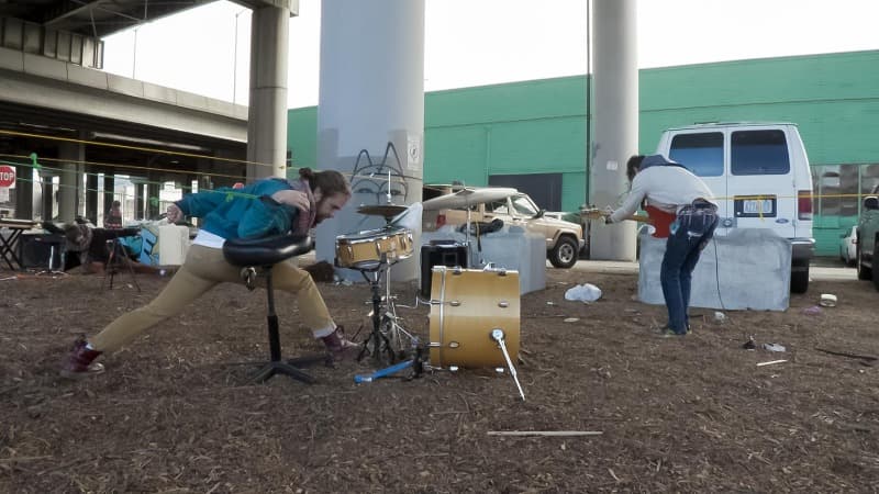 츠바사 카토, Woodstock 2017 · 싱글 채널 비디오, 기타 앰프 · 4분 7초 · 2017 (출처= 대안공간루프) · Woodstock 2017