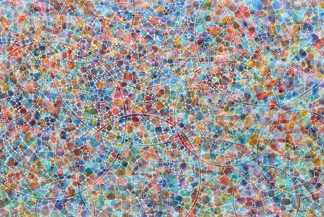 Space Wave · Mixed Media · 123 x 83cm · 2021 (출처= 인사아트센터) · Space Wave · Mixed Media