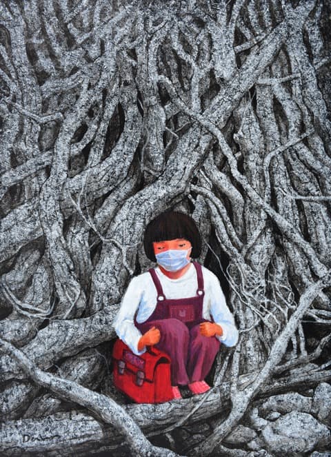 끝없는 기다림 · Acrylic on canvas · 72.7 x 53.0cm · 2020 (출처= 남송미술관)