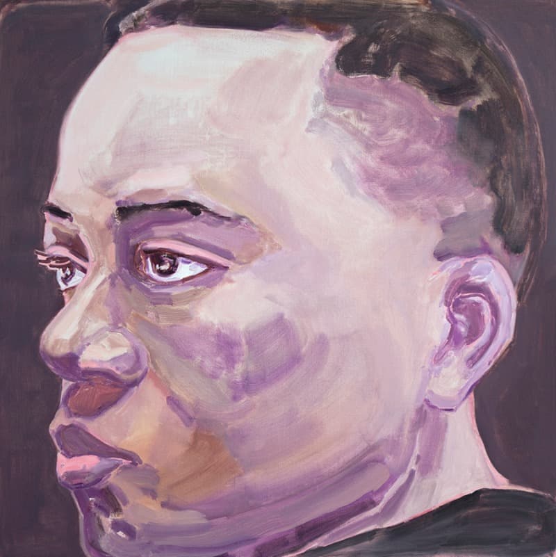 어떤 얼굴 XXXXIV · oil on linen · 60.6x60.6cm · 2021 (이미지 출처 = 플레이스막2) · A Certain Face XXXXIV · oil on linen