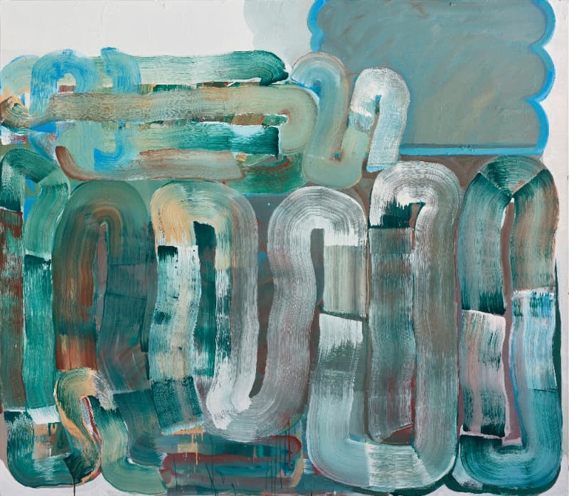 멀리서 온 차가운 공기 Ⅱ (Cold Air from far away Ⅱ) · Oil on canvas · 175 x 200cm · 2021 (출처= 디스위켄드룸) · Cold Air from far away Ⅱ · Oil on canvas