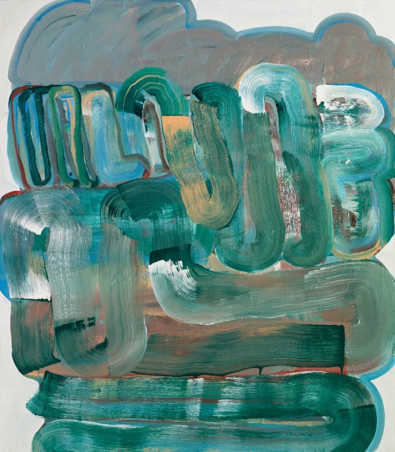 멀리서 온 차가운 공기 Ⅲ (Cold Air from far away Ⅲ) · Oil on canvas · 160 x 140cm · 2021 (출처= 디스위켄드룸) · Cold Air from far away Ⅲ · Oil on canvas