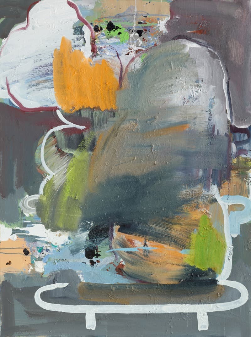 수석 컬렉션 Ⅰ(Suiseki CollectionⅠ) · Oil on canvas · 100 x 75cm · 2021 (출처= 디스위켄드룸) · Suiseki CollectionⅠ · Oil on canvas