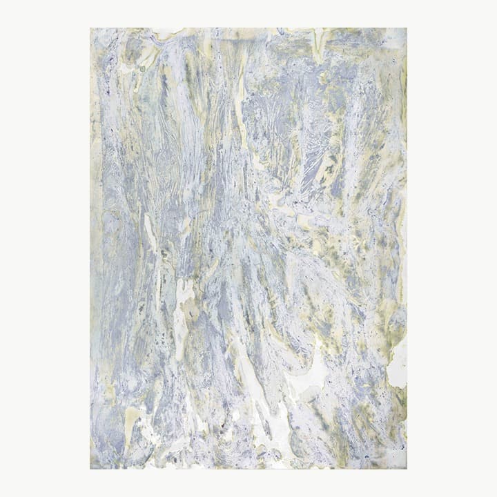 I KNOW TIME MOVES SLOW AT 12:59 · Residue Paintings, Acrylic Paint, Dye, Ink, 300 GSM Acid Free Watercolour Paper · 178.5 x 130 cm · 2021 (출처= 가나아트센터 나인원) · I KNOW TIME MOVES SLOW AT 12:59 · Residue Paintings, Acrylic Paint, Dye, Ink, 300 GSM Acid Free Waterco