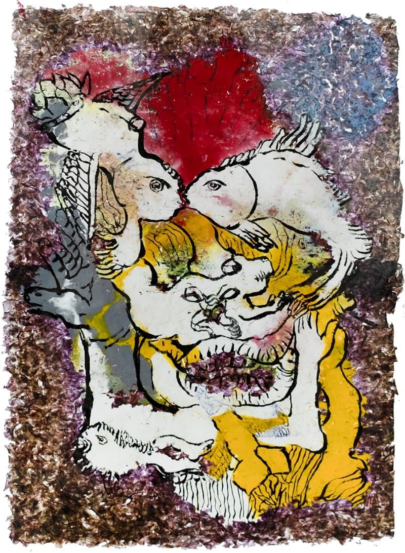 ORYUGY karma no3 · 김 라미네이팅 드로잉 · 29 x42cm · 2021 (출처= 플레이스막1)