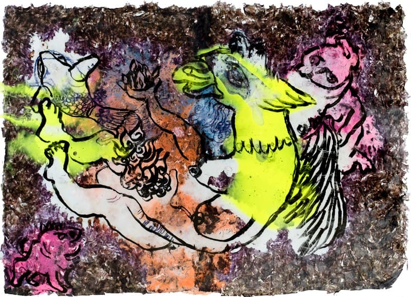 ORYUGY karma no8 · 김 라미네이팅 드로잉 · 29 x42cm · 2021 (출처= 플레이스막1)