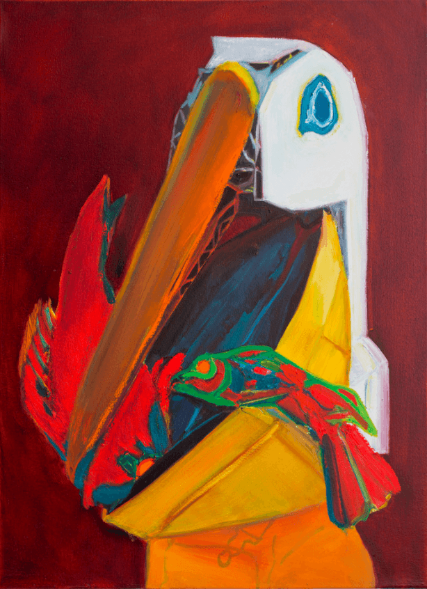 I Can't See · oil and acrylic on canvas · 75x55cm · 2020(이미지 출처 = 갤러리cnk) · I Can't See · oil and acrylic on canvas