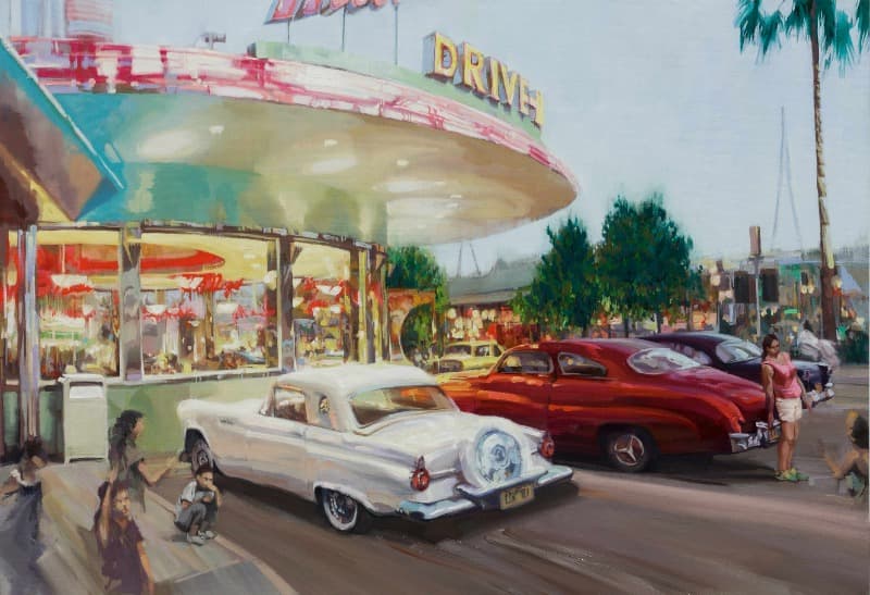 Mets' Drive In 5-1 · oil on canvas · 80.3x116.8cm · 2014 (이미지 제공 = 갤러리 너트) · Mets' Drive In 5-1 · oil on canvas