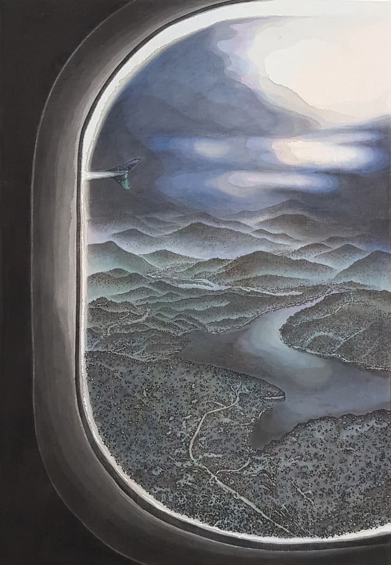 여명 · 마에 수묵담채 · 175x120cm · 2020 (출처= 산수문화)