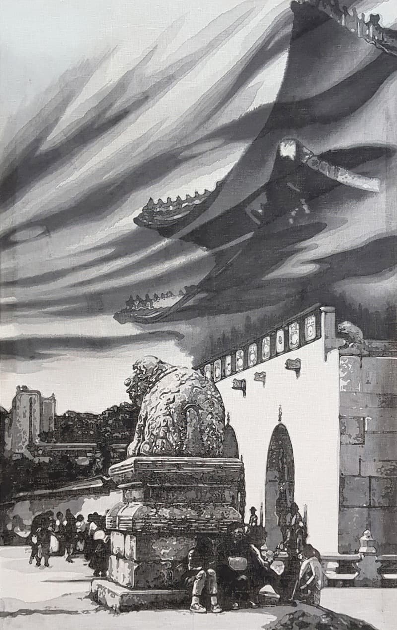두 번의 겨울 Ⅱ · 마에 수묵 · 116.8×72.7cm · 2020 (출처= 산수문화)