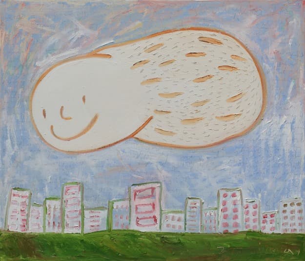 bird's town · Oil on Canvas · 53 x 45.5cm · 2021 (출처= 학고재 아트센터) · bird's town · Oil on Canvas