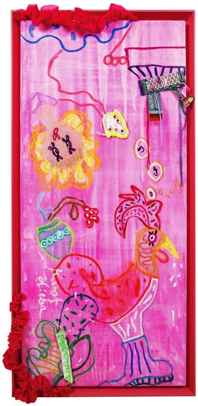 Childhood story · Mixed Media on Canvas · 45 x 100cm · 2021 (출처= 맥화랑) · Childhood story · Mixed Media on Canvas