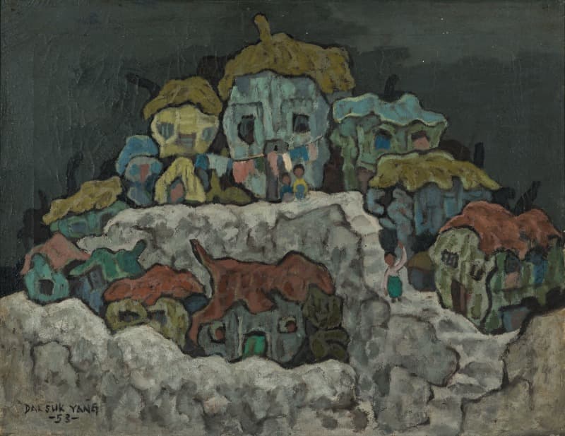 무제 · 캔버스에 유채 · 50×65cm · 1953년 (출처= 경남도립미술관)