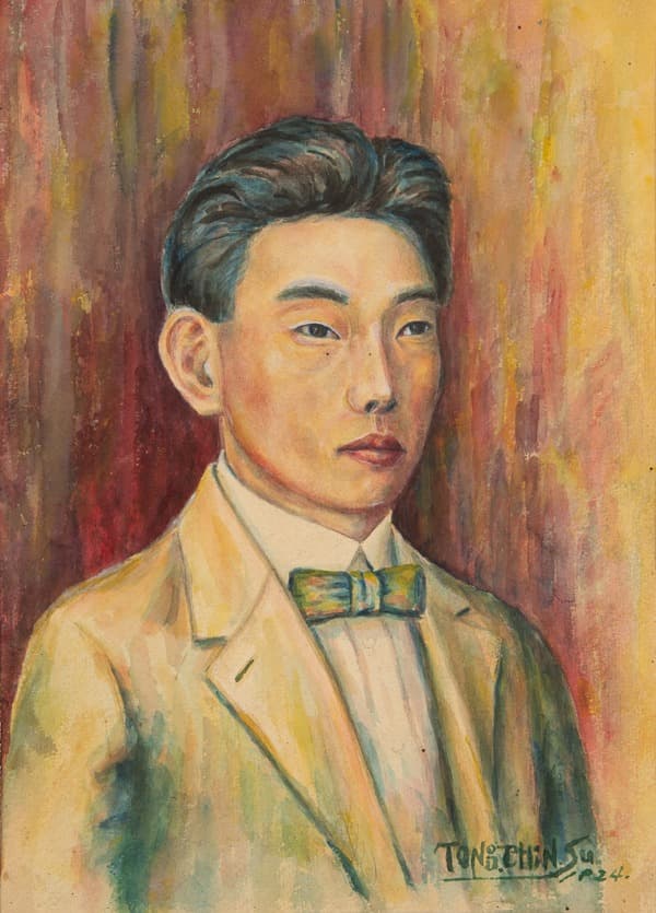 [서동진] 자화상 · mixed media on paper · 33×24 · 1924 (출처= 대구미술관)