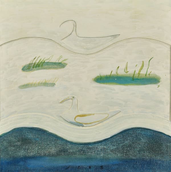 [변종하] 오리가 있는 풍경 · oil on cloth · 85.7×85.7 · 1976 (출처= 대구미술관)