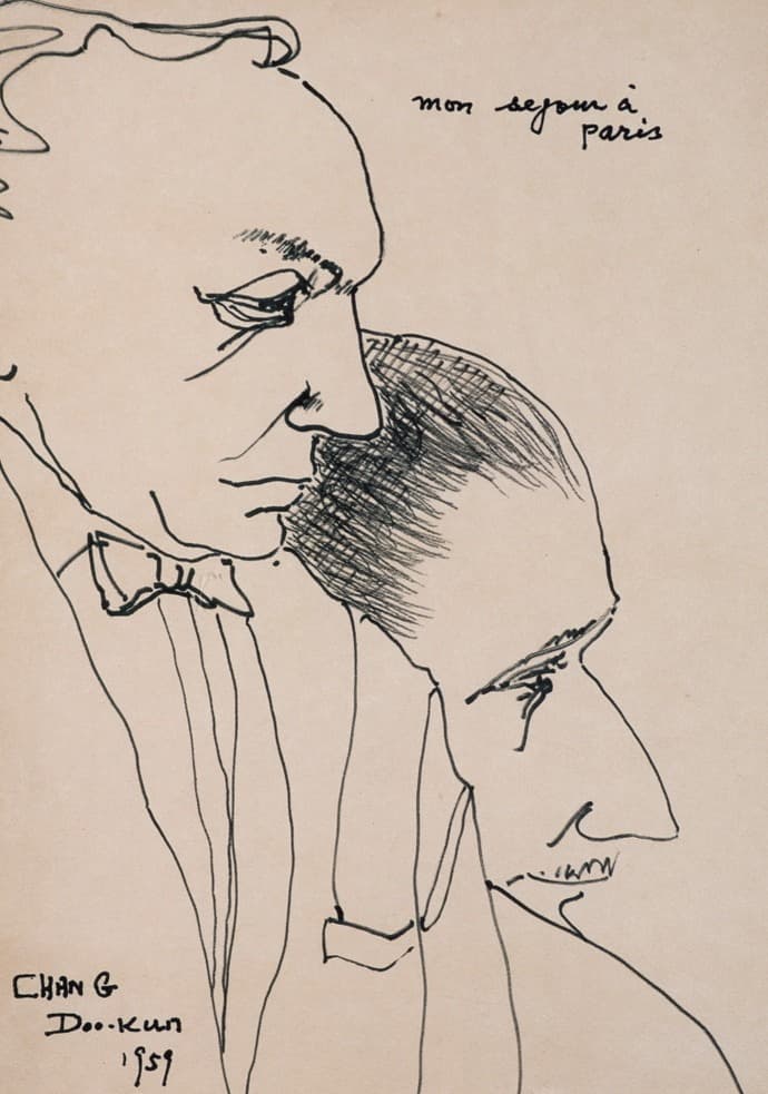 종이에 잉크 · 25.3ｘ18.1cm · 1959 (출처= 포항시립미술관)
