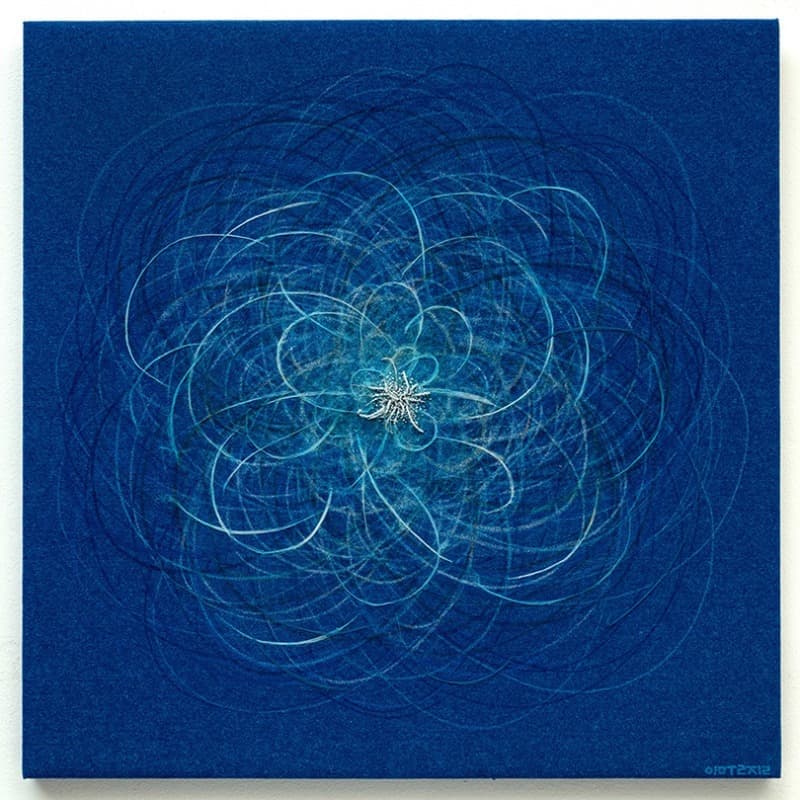 화 - 시작 · 혼합재료 · 73.2x73.2cm · 2021 (출처= 당림미술관)