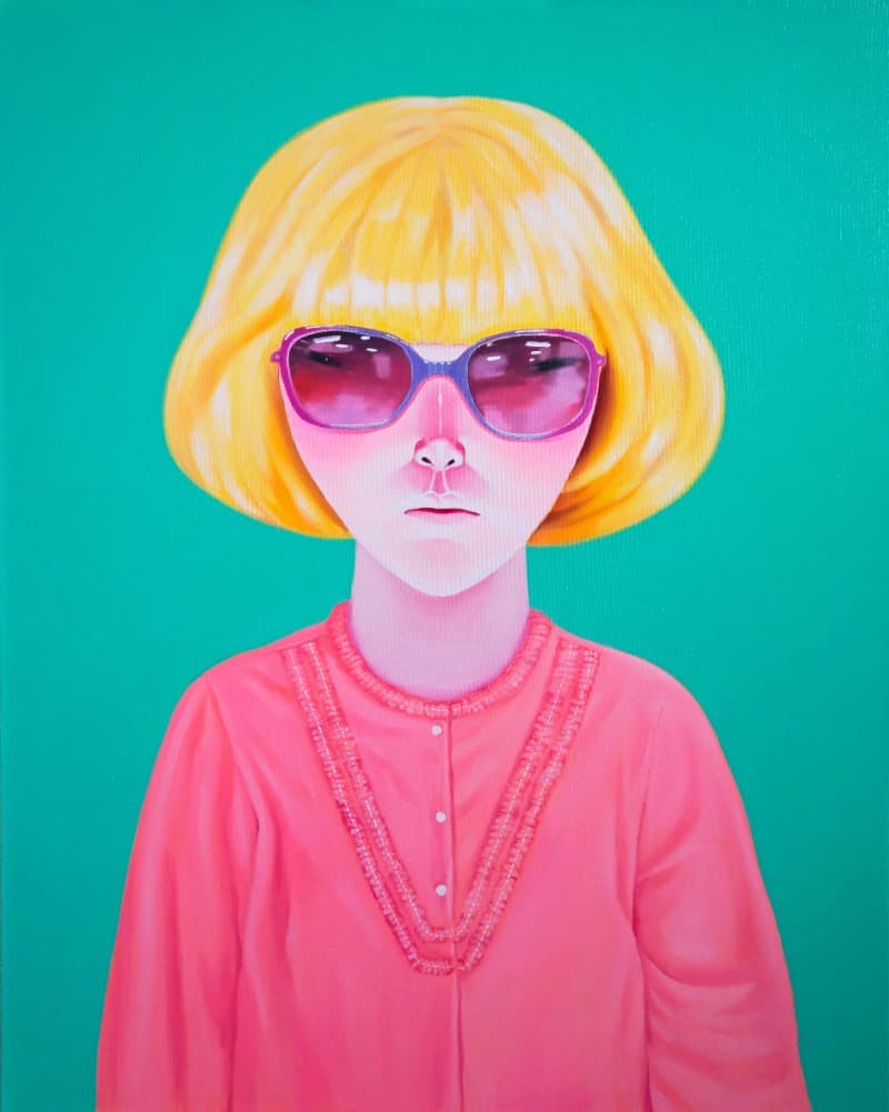 잠옷 4 · Oil on canvas · 90x70cm · 2020 (이미지 제공 = 조현화랑) · pyjamas 4 · Oil on canvas