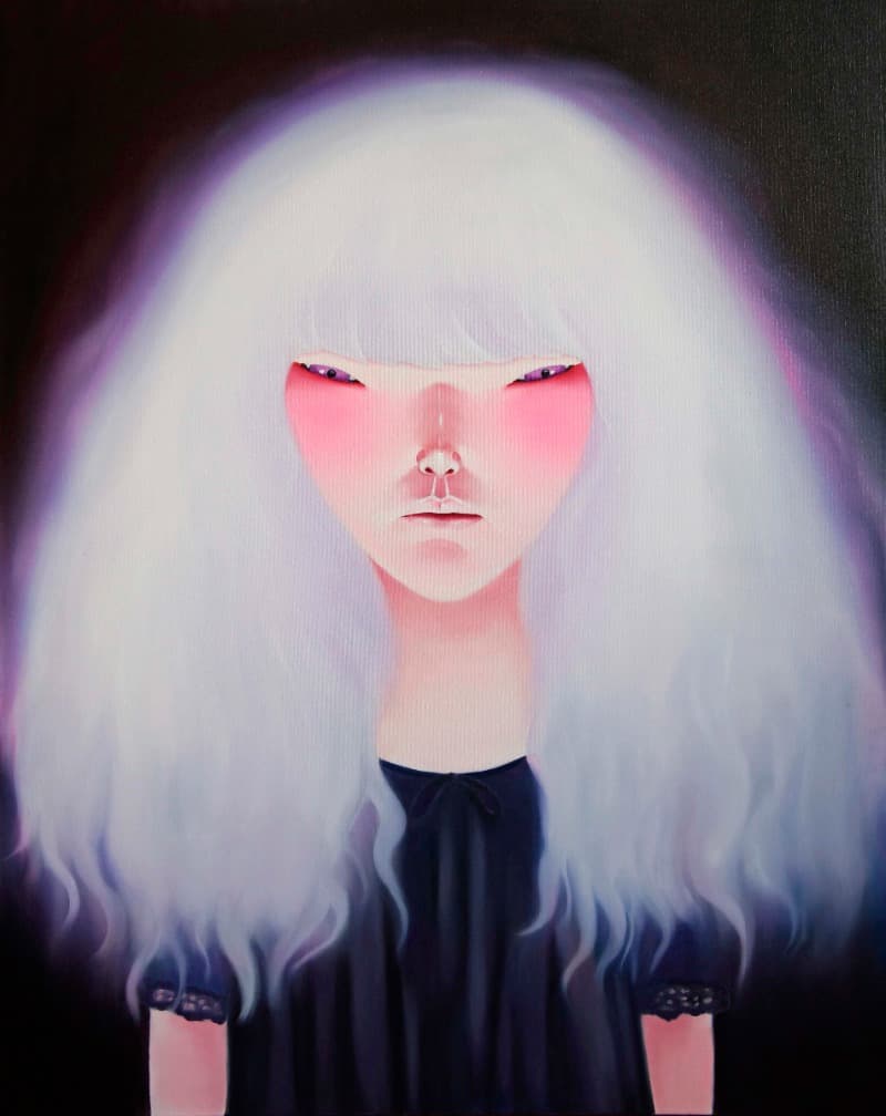 잠옷 6 · Oil on canvas · 90x70cm · 2020 (이미지 제공 = 조현화랑) · pyjamas 6 · Oil on canvas