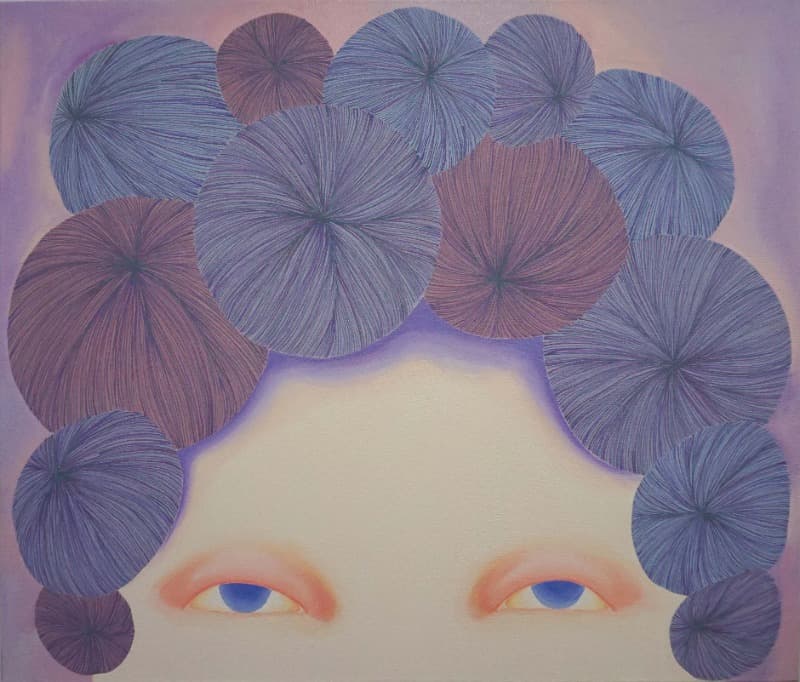 202105-2 · Oil, acrylic on canvas · 53x45cm · 2021 (이미지 제공 = 갤러리 너트) · 202105-2 · Oil, acrylic on canvas