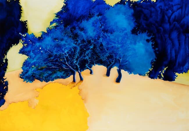 김다희, 숲 · 캔버스에 유채 · 112.1 x 162.2cm · 2021 (출처= BGN갤러리)