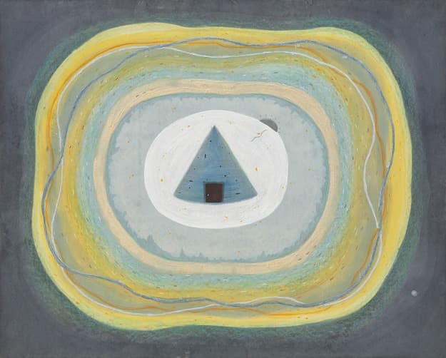 엄소완, 붙잡고 있는 것 · 장지에 혼합재료 · 130.3 x 162.2cm · 2019 (출처= BGN갤러리)