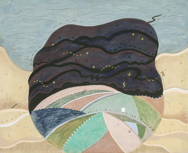 엄소완, 시간의 연결 · 장지에 혼합재료 · 53.0 x 65.1cm · 2018 (출처= BGN갤러리)