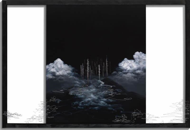 공허함과 모호함 · 캔버스에 혼합매체 · 106 x 160 cm · 2020 (출처=유스퀘어문화관) · mixed media on canvas
