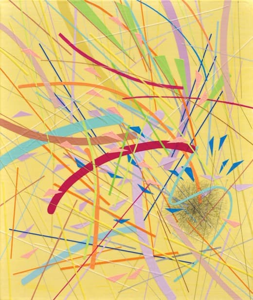 양승원, When I saw yellow no.1 · 캔버스에 혼합재료 · 45.5 x 37.9cm · 2019 (출처= 모리스갤러리)