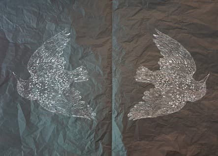 자국 · 종이에 잉크 · 42×30cm · 2021 (출처= 갤러리도스)