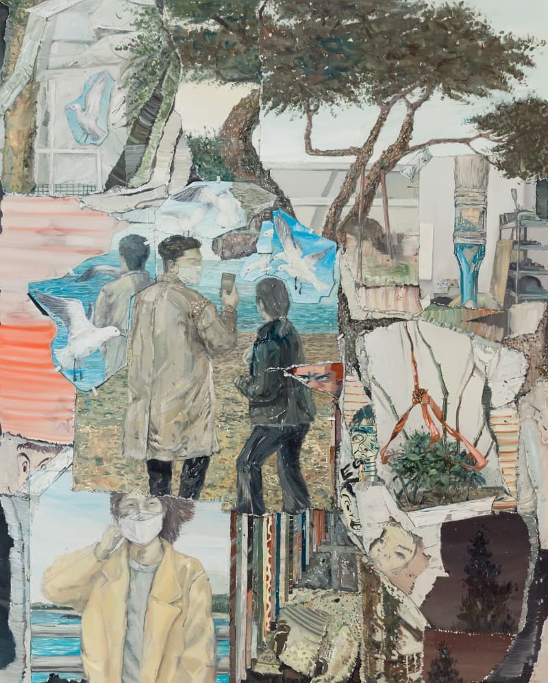 이미지 연대 · oil on canvas · 162.2 x 130.3cm · 2021 (이미지 제공 = 이응노미술관) · image solidarity · oil on canvas